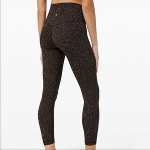 Lululemon wunder under leggings brown camo